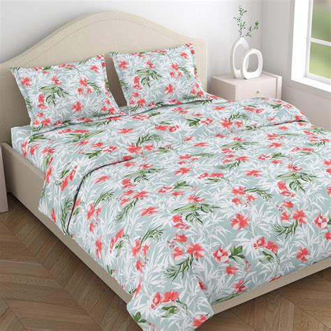 Buy haus & kinder 186 TC Double Bed 100% Microfiber Soft Cotton ...