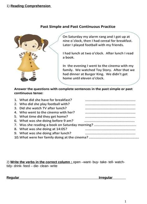 Past Continuous Vs Past Simple