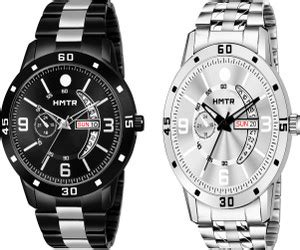HMTr HMTr-7106-BLK 7088-SL DAY AND DATE WORKING Analog Watch - For Men ...