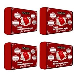 La Adicción Handmade Red Wine Soap With Vitamin E Oil - (Pack of 4 ...