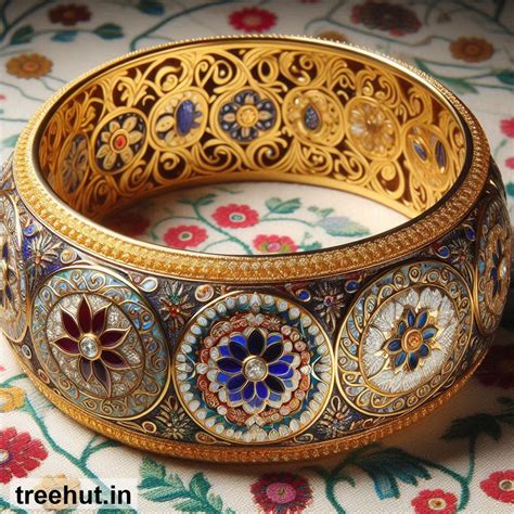 Meenakari Enameled Gold Bangle Design Ideas, Jewelry Design Ideas