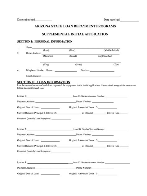 Fillable Online azdhs Supplemental Initial bApplicationb - Arizona ...