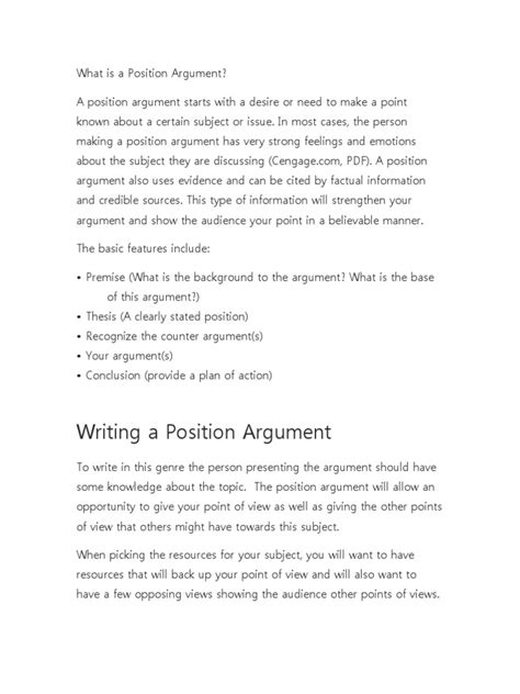 Image result for Position Argument Essay Example