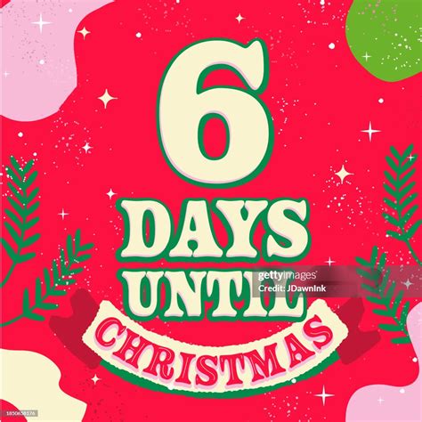6 Days Until Christmas Countdown Cute Background Design Template High ...