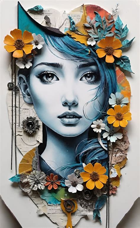 Mixed-Media Woman Portrait Free Stock Photo - Public Domain Pictures