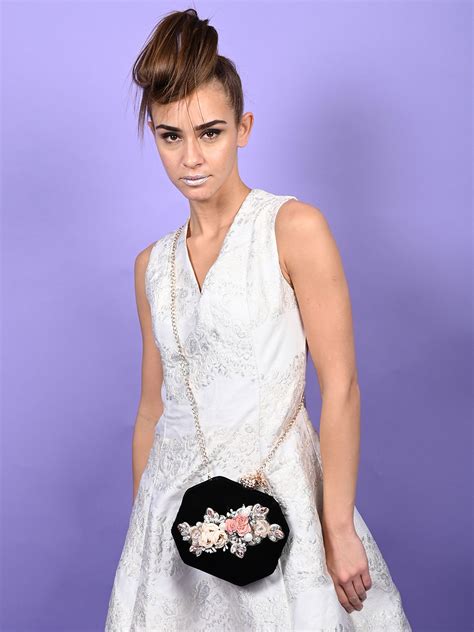 Buy Odette Black Velvet Embellished Clutch Online