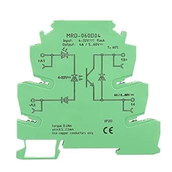 Solid State PLC Relay, Ultra-Thin Relay Module, Input: 4-32 VDC, Output ...