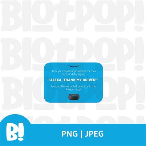 Alexa, Thank My Driver (echo Dot) | JPG - PNG - Etsy