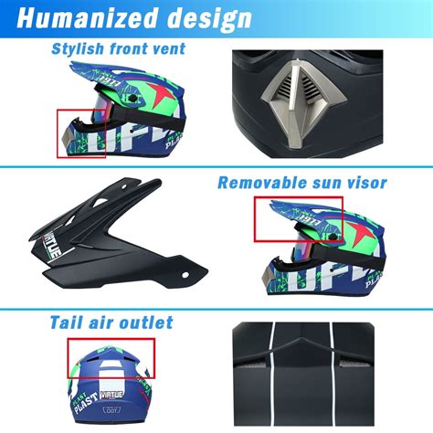 Buy Motocross Helmet,Outdoor adult Full Face MTB Helmet Set Motorcycle ...