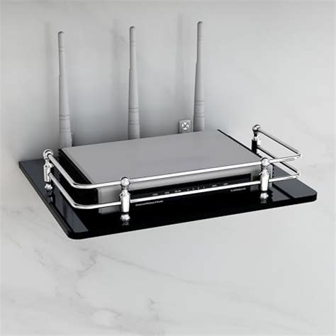 FORTUNE Multi-Purpose Glass Shelf/Router shelf/Set Top Box Stand/with ...