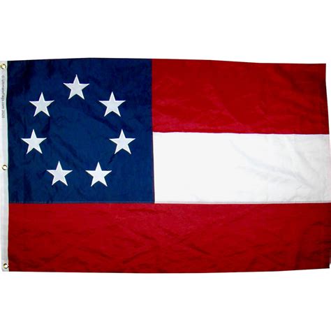 First National Confederate Flag - Cotton - 13 Star 1 in middle - 3 x 5 ft.