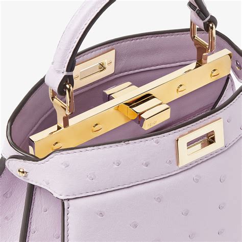 Peekaboo ISeeU Petite Cuirs exotiques Violet | Fendi