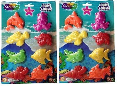 Creations 8 pcs Mould Marine Sets (Pack of 2 pcs) : Amazon.in: Office ...