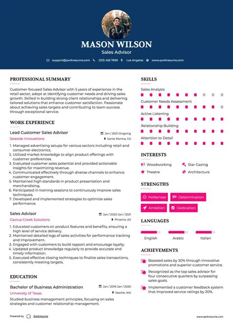 10+ Sales Advisor Resume Samples & Templates for 2025