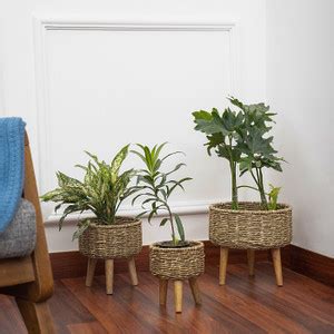 DecorTwist Handmade Seagrass Jute Rope Planter Natural Plant Basket ...