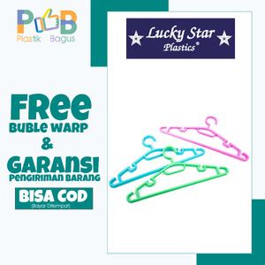 Jual Gantungan Baju kapstok kastok 6 pcs lucky star Hanger Rotan Queen ...