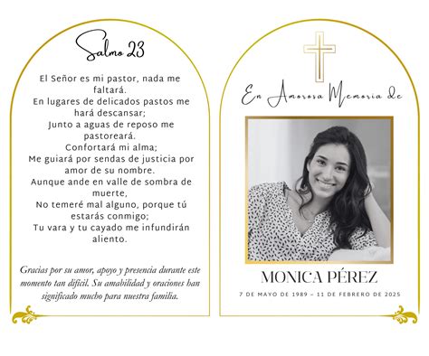 Spanish Funeral Program Template – Editable Bilingual Obituary Pamphlet ...
