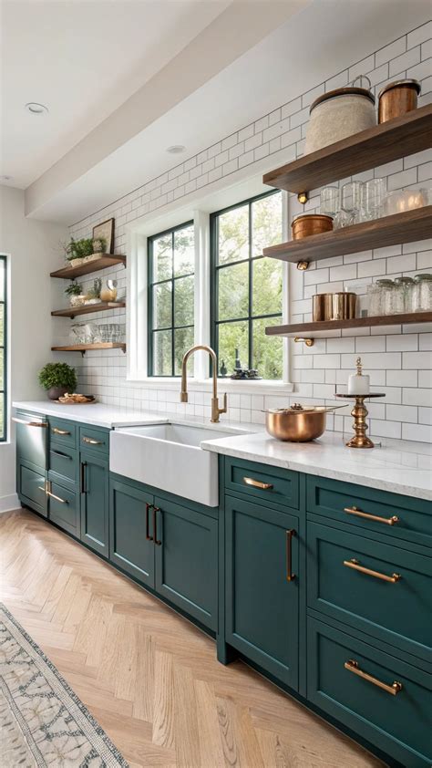 21 Gorgeous Teal Kitchen Cabinet Ideas