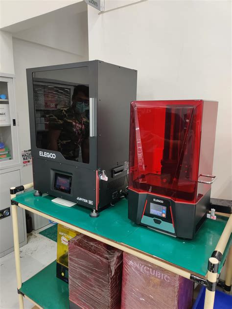 New SLA printers just came in at work. Elegoo Jupiter and Saturn 2 ...