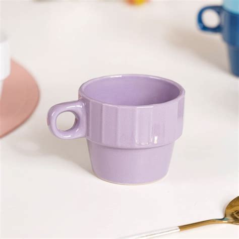 Kaori Stackable Mini Tea Cup Set Of 6 90ml Online - Premium Tea Cup ...