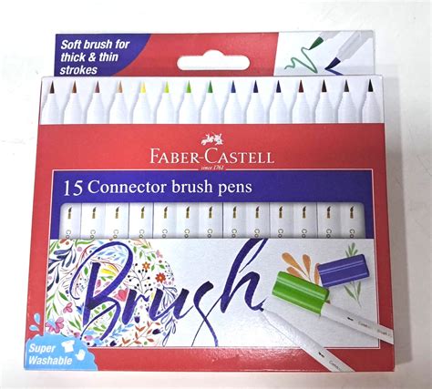 Faber-Castell 15 Connector Brush Pens - Vibrant Art Essentials
