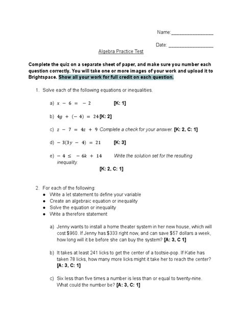 Algebra Math Test 的图像结果