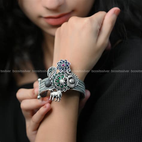 Oxidized Diwali Bangle - 1580 - Size 2.4 With Screw