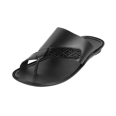 Metro Men Black Synthetic Leather Chappal UK/6 EU/40 (16-813) : Amazon ...