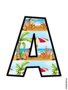 Beach Bulletin Board Decor Kit, Beach Bulletin Board Letters school ...