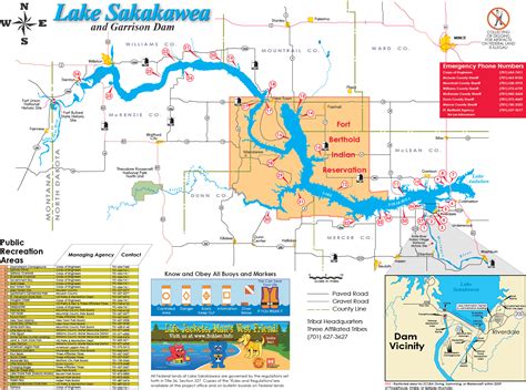 Detailed Map Of Lake Sakakawea Lake Sakakawea North Dakota Custom Lake