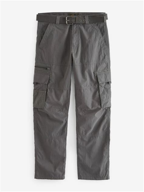 Buy Charcoal Grey Belted Tech Cargo Trousers from the Next UK online shop