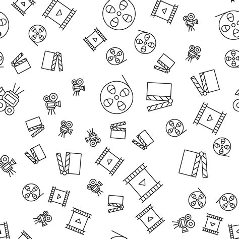 Premium Vector | Vector seamless pattern of movie filming and ...