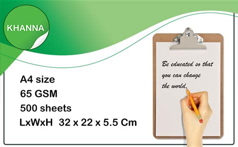 Khanna Copier Paper - A4, 500 Sheets, 65 GSM KBOLD multipurpose copier ...