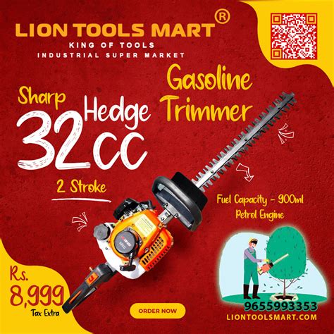 Sharp Gasoline Hedge Trimmer 32cc 2 Stroke | Lion Tools Mart