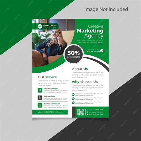 Professional creative marketing flyer design template | Premium Vector
