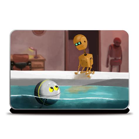 Robots in love. Laptop Skins – PosterGully