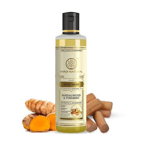 Buy Khadi Herbal Sandal and Turmeric Herbal Body Wash, SLS and Paraben ...