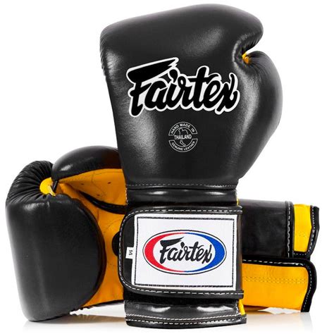 Fairtex Boxing Gloves, BGV9, black-yellow, 12 Oz | Boxing Gloves