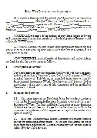 Image result for Sample Web Development Contract