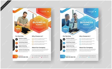 Moderne Vektor-Flyer-Vorlage im A4-Format, Corporate-Business-Flyer ...