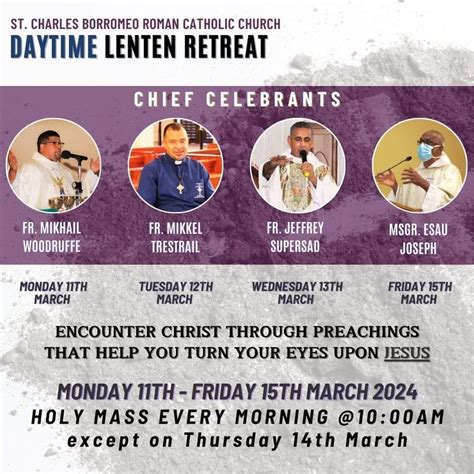 Daytime Lenten Retreat, Eastern Main Road, Tunapuna, Trinidad and ...