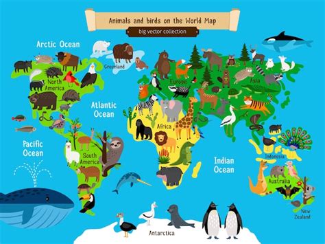 World Map of Animals 的图像结果