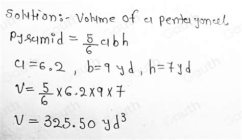 Image result for Pentagonal Pyramid Volume Calculation