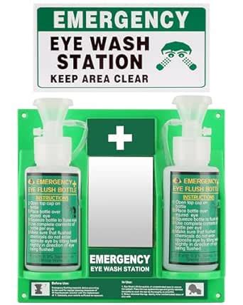 Yzzwer Portable Eyewash Station OSHA-Approved - Wall-Mounted Emergency ...