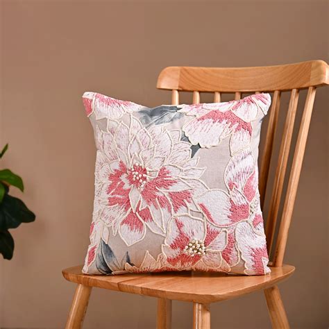 Flowers Of Eden Cotton Cushion Cover 16x16 Inch Online - Premium ...