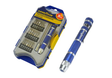Goodyear Precision Screwdriver & Bits Set - 26Pcs (26.00) : Amazon.in ...