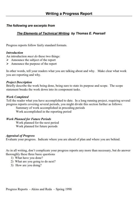 Progress Report a Writing Sample 的图像结果