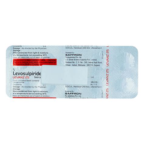 Levapride 25 mg Tablet 10's Price, Uses, Side Effects, Composition ...