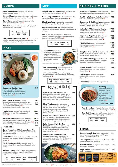 Menu at Nasi and Mee - OMR, Chennai