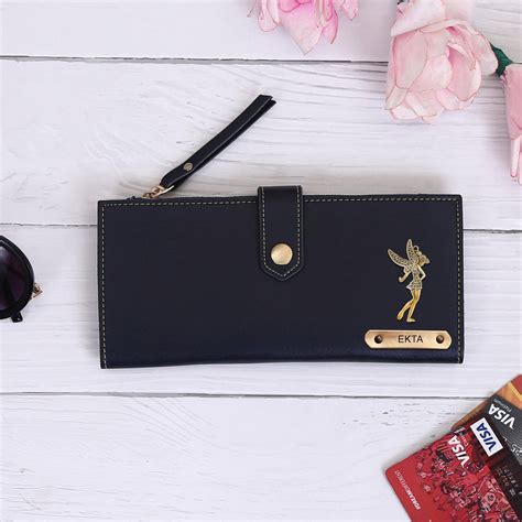 Personalized Blue Colour Clutch with Name & Charm